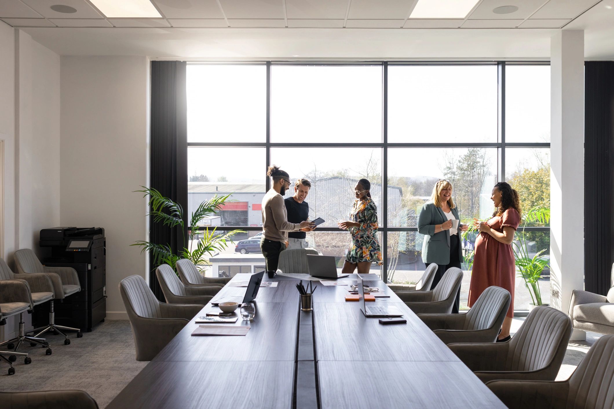 Business colleagues in a modern consulting office